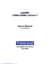 Transcend JetFlash 128MB-256MB JetFlash User Manual