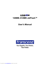 Transcend USB JetFlash User Manual