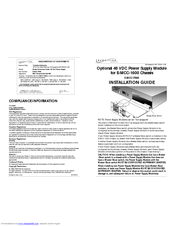 Transition Networks E-MCC-1600 Installation Manual