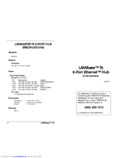 Transition Networks LAN MASTER E-TBT-HB-0804 User Manual