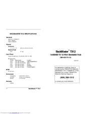 Transition Networks STACKMASTER TX12 User Manual