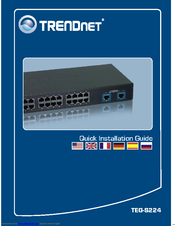 TRENDnet TEG-S224 - DATA SHEETS Quick Installation Manual