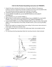 Triarch Pendant 31601-24 lts Assembly Instructions