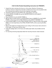 Triarch Pendant 31601-34 6lts Assembly Instructions