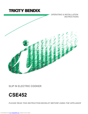 Tricity Bendix CSE452 Operating & Installation Instructions Manual