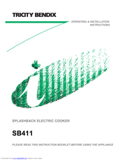 Tricity Bendix SB411 Operating And Installation Instructions