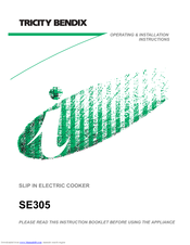 Tricity Bendix SE305 Operating And Installation Instructions
