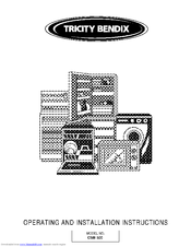 Tricity Bendix CSIE500 Operating And Installation Instructions