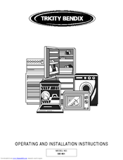 Tricity Bendix SB 461 Operating And Installation Instructions