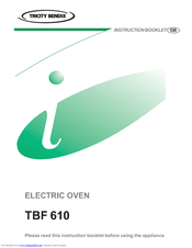 Tricity Bendix TBF 610 Instruction Booklet