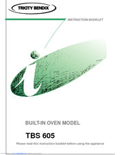 Tricity Bendix TBS 605 Instruction Booklet