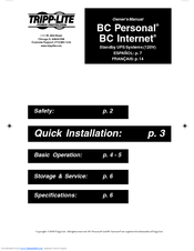 Tripp Lite BC Internet 400 Owner's Manual