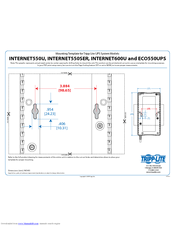 Tripp Lite INTERNET600U Mounting Template