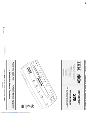Tripp Lite OfficePro 280 Owner's Manual