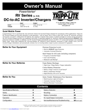 Tripp Lite PowerVerter RV2012UL Owner's Manual