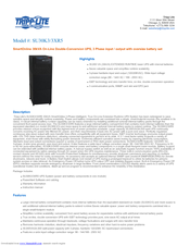 Tripp Lite SmartOnline SU20K3/3XR5 Specifications