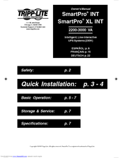 Tripp Lite SmartPro XL INT Owner's Manual