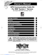 Tripp Lite UPS Communication Cable Kit Owner's Manual