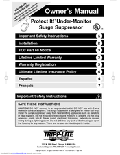 Tripp Lite Protect It! Owner's Manual