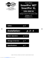 Tripp Lite SMART 1250XL NET Owner's Manual
