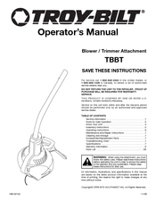Troy-Bilt TBBT Operator's Manual