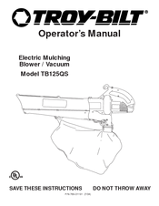 Troy-Bilt TB125QS Operator's Manual
