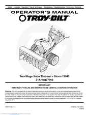 Troy-Bilt 31AH9Q77766 Operator's Manual
