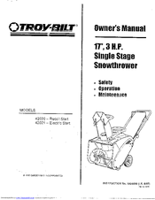 Troy-Bilt 42021 Owner's Manual