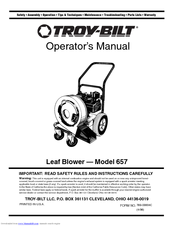Troy-Bilt 657 Operator's Manual