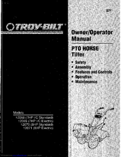 Troy-Bilt PTO HORSE 12069 Owner's/Operator's Manual