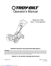 Troy-Bilt Thoroughbred 654J Operator's Manual
