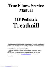 True Fitness 455 Pediatric Service Manual