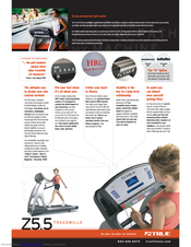True Fitness Treadmill Z5.5 HRC Specifications