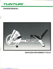 Tunturi E550 Owner's Manual