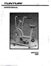 Tunturi Aircycle E603 Owner's Manual