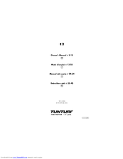 Tunturi E 2 Owner's Manual