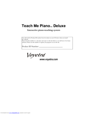 Voyetra Turtle Beach teach Me Piano Deluxe User Manual