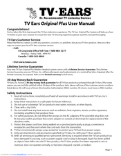 TV Ears Original Plus User Manual