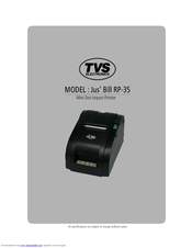 TVS electronics Jus' Bill RP-35 Specification