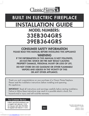 Classicflame 33EB304GRS Installation Manual