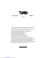 TYAN B2094T15 Product Manual