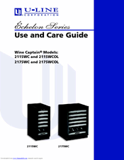 U-Line 2115WCOL Use And Care Manual