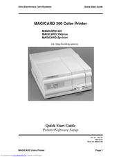 Ultra electronics MAGICARD Sprinter Quick Start Manual