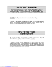 Ultra electronics MAGICARD Sprinter Hardware Replacement Manual