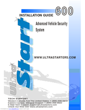 Ultra Start 600 SERIES Installation Manual