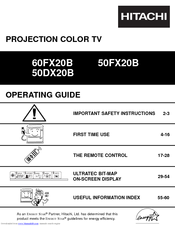 Hitachi 60FX20B Operating Manual