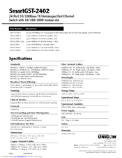 UNICOM SmartGST-2402 GEP-31124T-1 Specifications