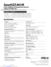 UNICOM SmartGST-801M GEP-62108F-C-SM Specifications