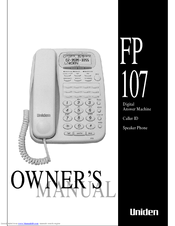 Uniden FP 107 Owner's Manual