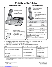 Uniden D1685-3 User Manual